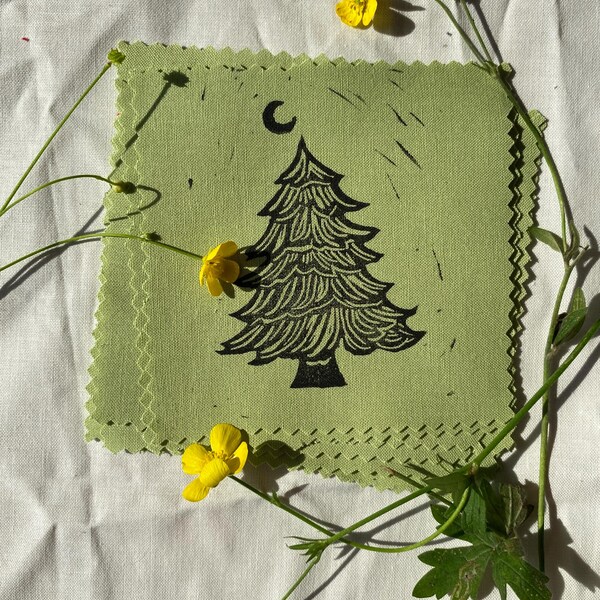 Block Print Tree - Etsy