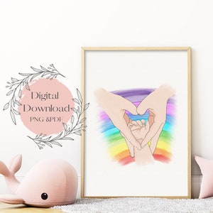 Rainbow Baby Digital Download | Rainbow Baby Gift | Baby Loss Gift | Rainbow Wall Art  | Printable Wall Art