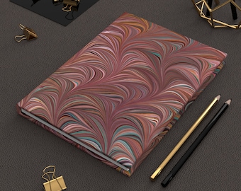 Marble Pattern Hardcover Journal: Psychedelic Abstract Art Diary