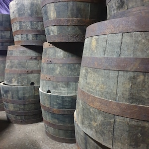 Half Whisky Barrel Planter Oak Whiskey Plant Container Flower Pot