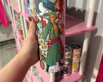 Anime Stainless Steel Tumbler, 20 oz, One Piece, Birthday, Boys, Gaming, Gifts