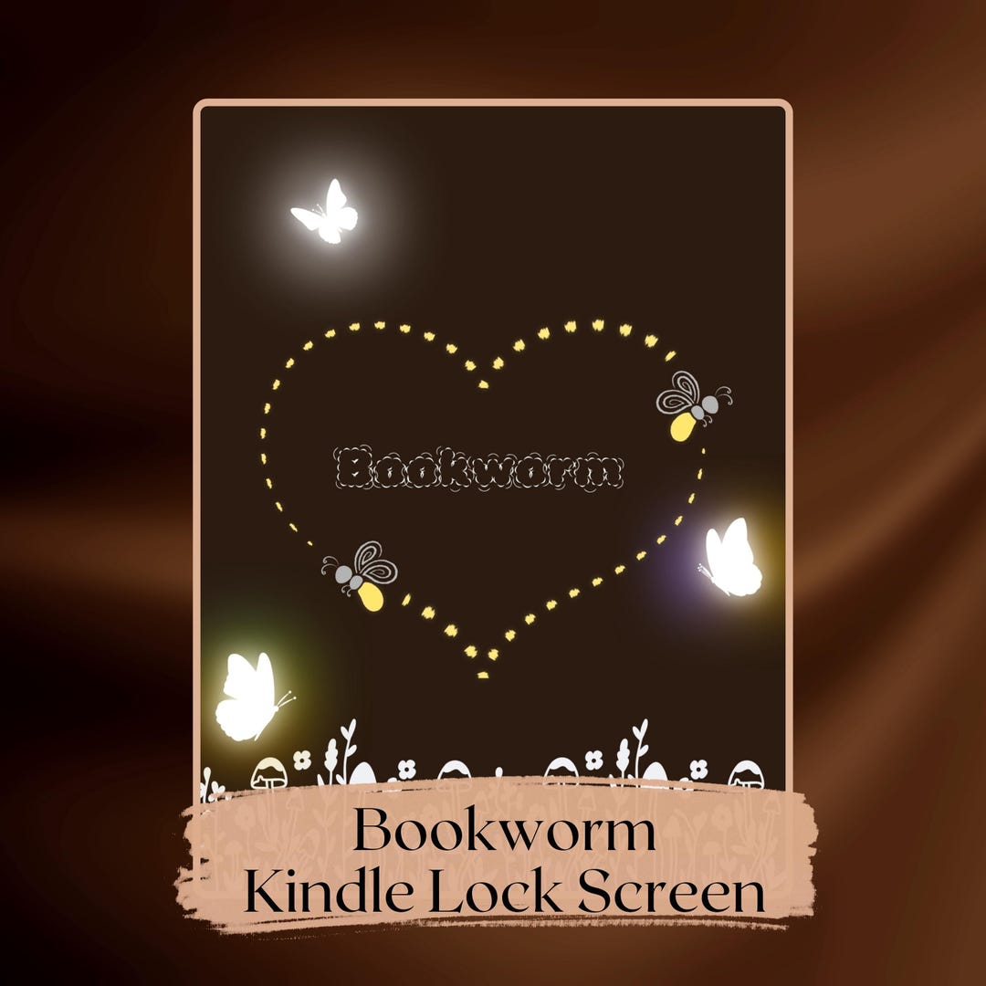 Kindle Lock Screen: Bookworm Fireflies Cozy Reading Wallpaper (digital ...