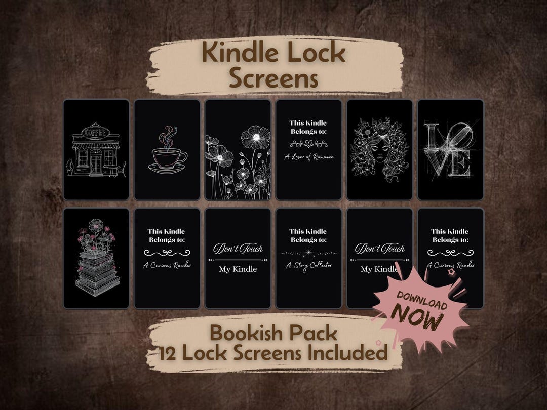 Kindle Lock Rotation Bookish Kindle Lock Screens | Story Collector Designs (digital Download ...