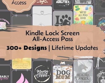Écrans de verrouillage Kindle | Plus de 300 modèles livresques | Laissez-passer pour tous
