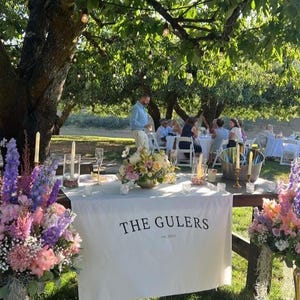 Runner da tavola personalizzato per matrimoni, decorazioni per il tavolo degli sposi, runner da tavola personalizzato per il tavolo degli sposi, decorazioni per il tavolo del matrimonio immagine 5
