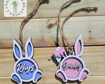 Easter Bunny Basket Tag-Personalized Name