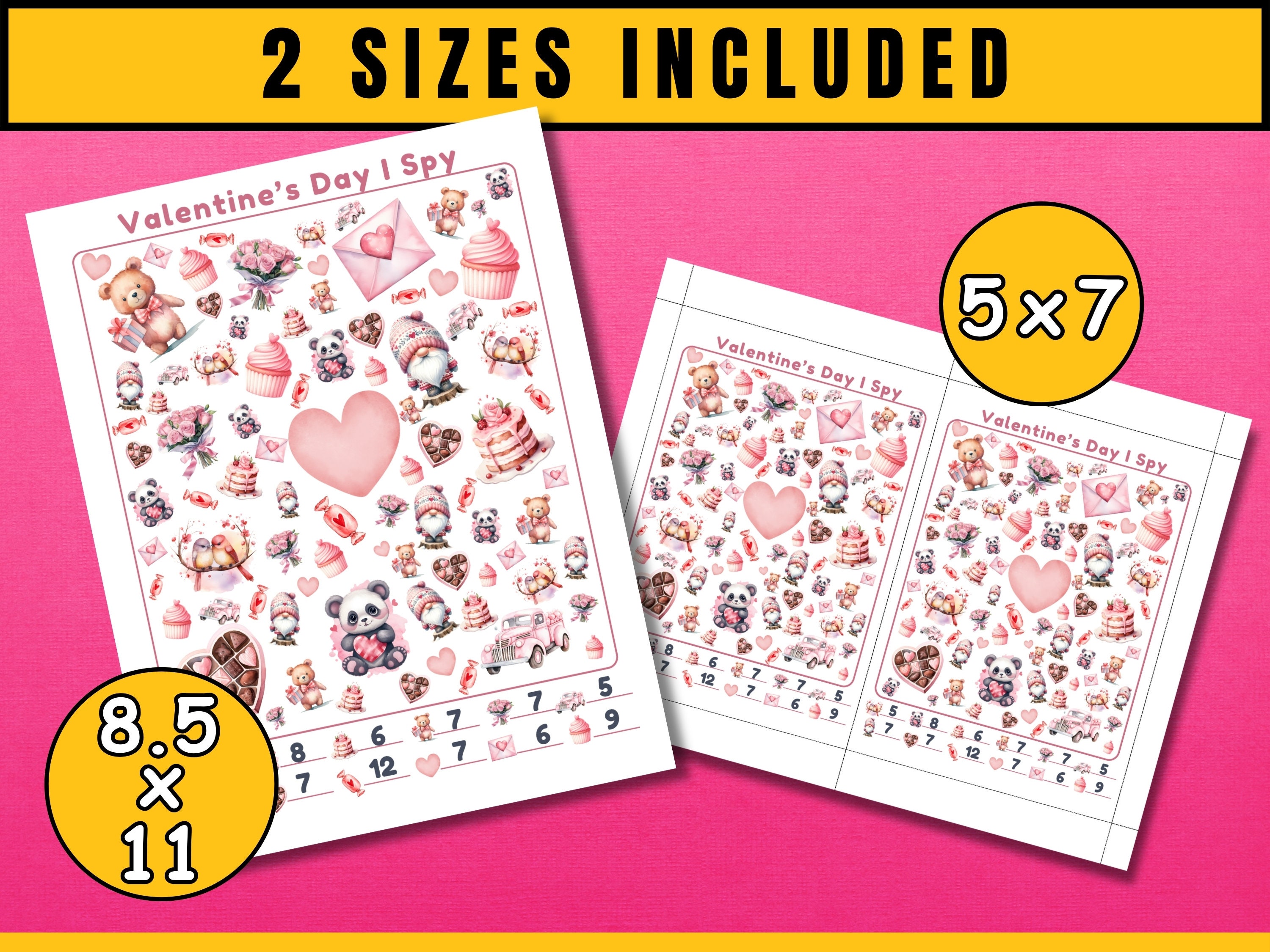 Printable Valentine's Day I Spy Game Cards - Fun Classroom Activity for ...
