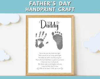 Father's Day Handprint Poem: Gift for Daddy (Downloadable Printable)