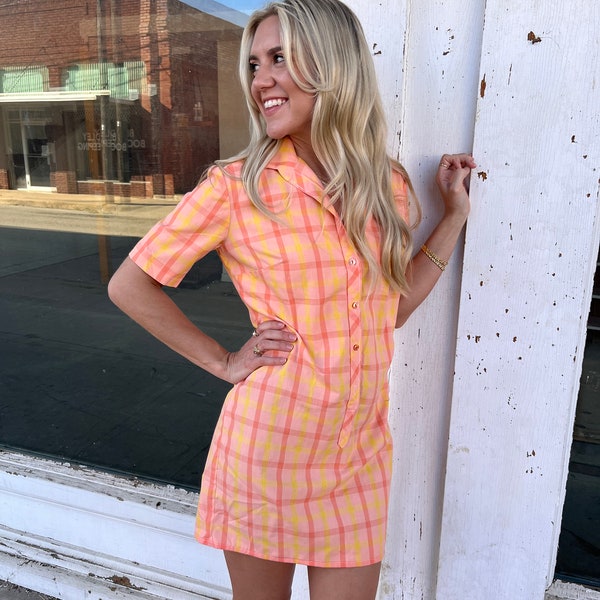 Upcycled Vintage Plaid Dress