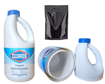 Clorox Large Space Diversion Safe Stash Screw Lock Smell Proof Container Secret Compartment Stashbox + 1 Free Mylar Bag