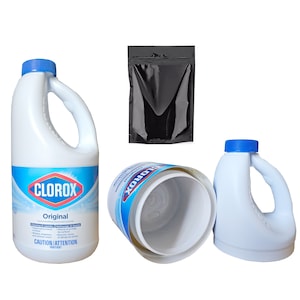 Clorox Large Space Diversion Safe Stash Screw Lock Smell Proof Container Secret Compartment Stashbox + 1 Free Mylar Bag