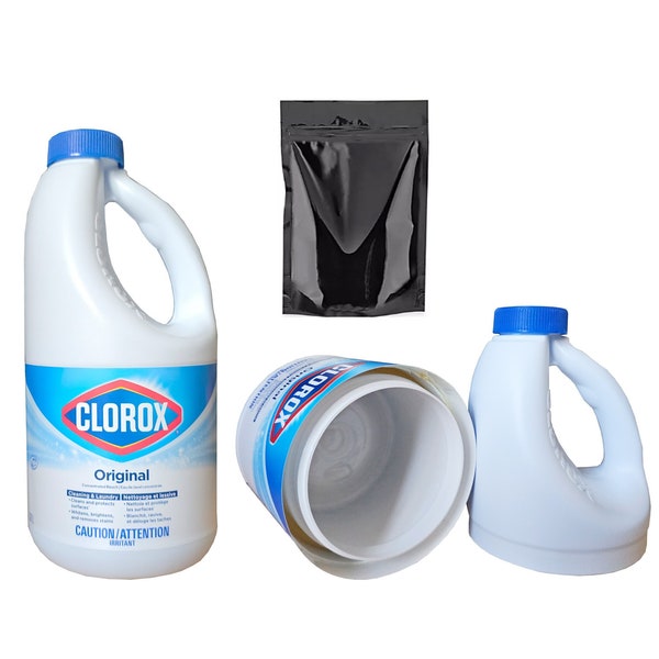 Clorox Large Space Diversion Safe Stash Screw Lock Smell Proof Container Secret Compartment Stashbox + 1 Free Mylar Bag