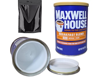 Boîte de rangement sécurisée Maxwell Coffee Breakfast Blend avec fermeture à vis et anti-odeurs + 1 sachet Mylar gratuit