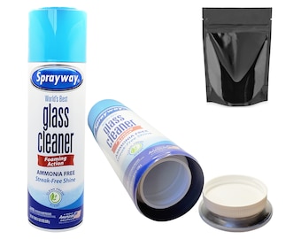 SW Glass Cleaner Diversion Safe Stash Can Screw Lock Smell-Proof Container + 1 Free Mylar Bag