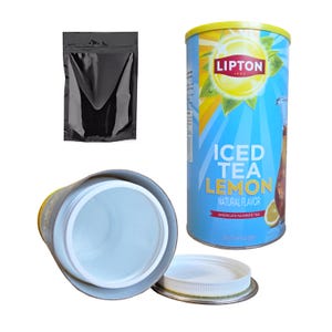 Lipton Thé Glacé Diversion Coffre-fort avec Couvercle à Vis, hermétique et anti-odeurs, très grand format, pour dissimuler vos objets de valeur + 1 sachet Mylar offert image 1