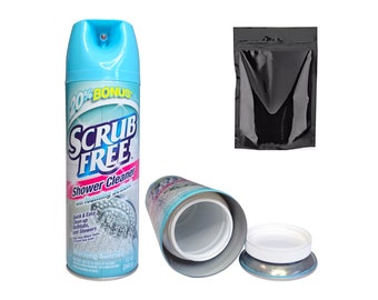 Shower Cleaner Diversion Safe Stash Screw Lock Smell-Proof Container + 1 Free Mylar Bag