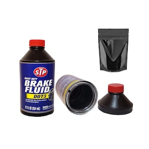 Brake Fluid Diversion Safe Stash Container Screw Lock Secret Compartment + 1 Free Mylar Bag image 1