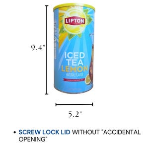 Lipton Thé Glacé Diversion Coffre-fort avec Couvercle à Vis, hermétique et anti-odeurs, très grand format, pour dissimuler vos objets de valeur + 1 sachet Mylar offert image 4