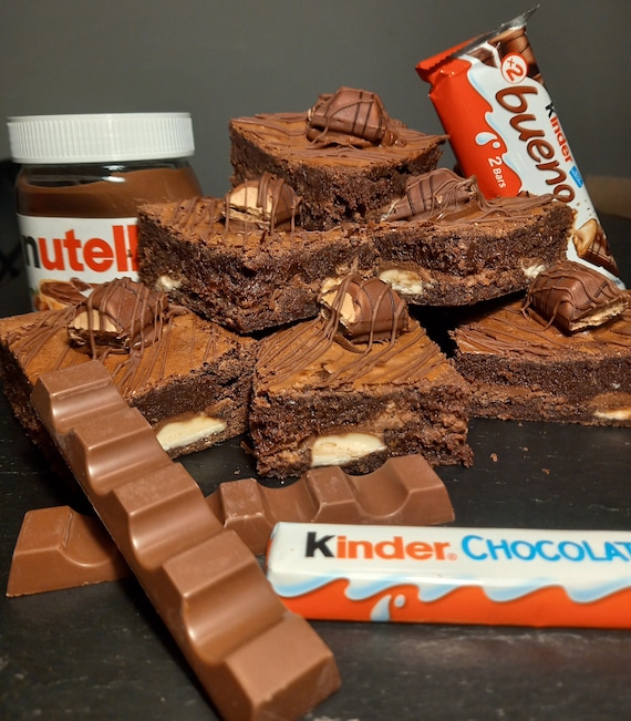 Kinder Bueno and Nutella Brownie Chunk Approx 230g One Big Piece