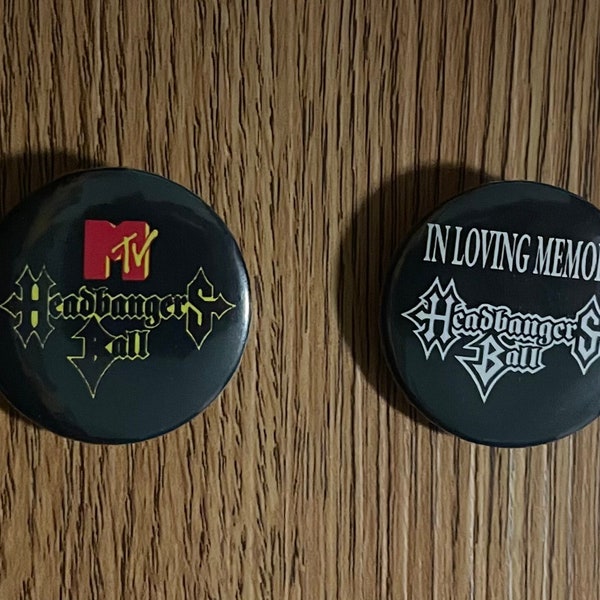 mtv headbangers ball button pack of 2 - 1.25"