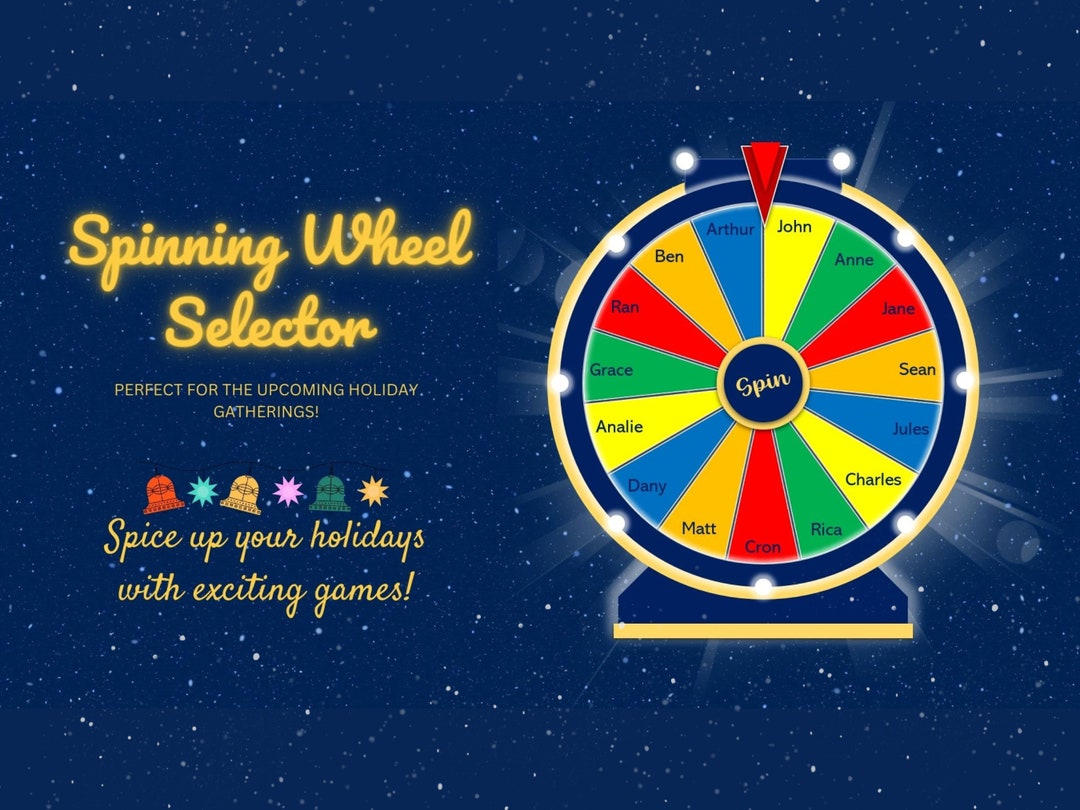 Spinning Wheel Selector Powerpoint Perfect for Holiday Etsy