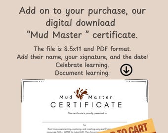 Mud Master Certificate (Digital PDF Download)