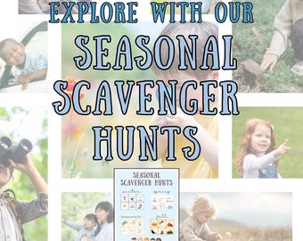 All 4 Seasons, Scavenger Hunt Bundle, Outdoor Family Fun (Digital Download PDF for Printing)