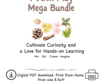 Nature Potion Play Mega Bundle: Mud Kitchen, Forest School Activity (Digital PDF Download)