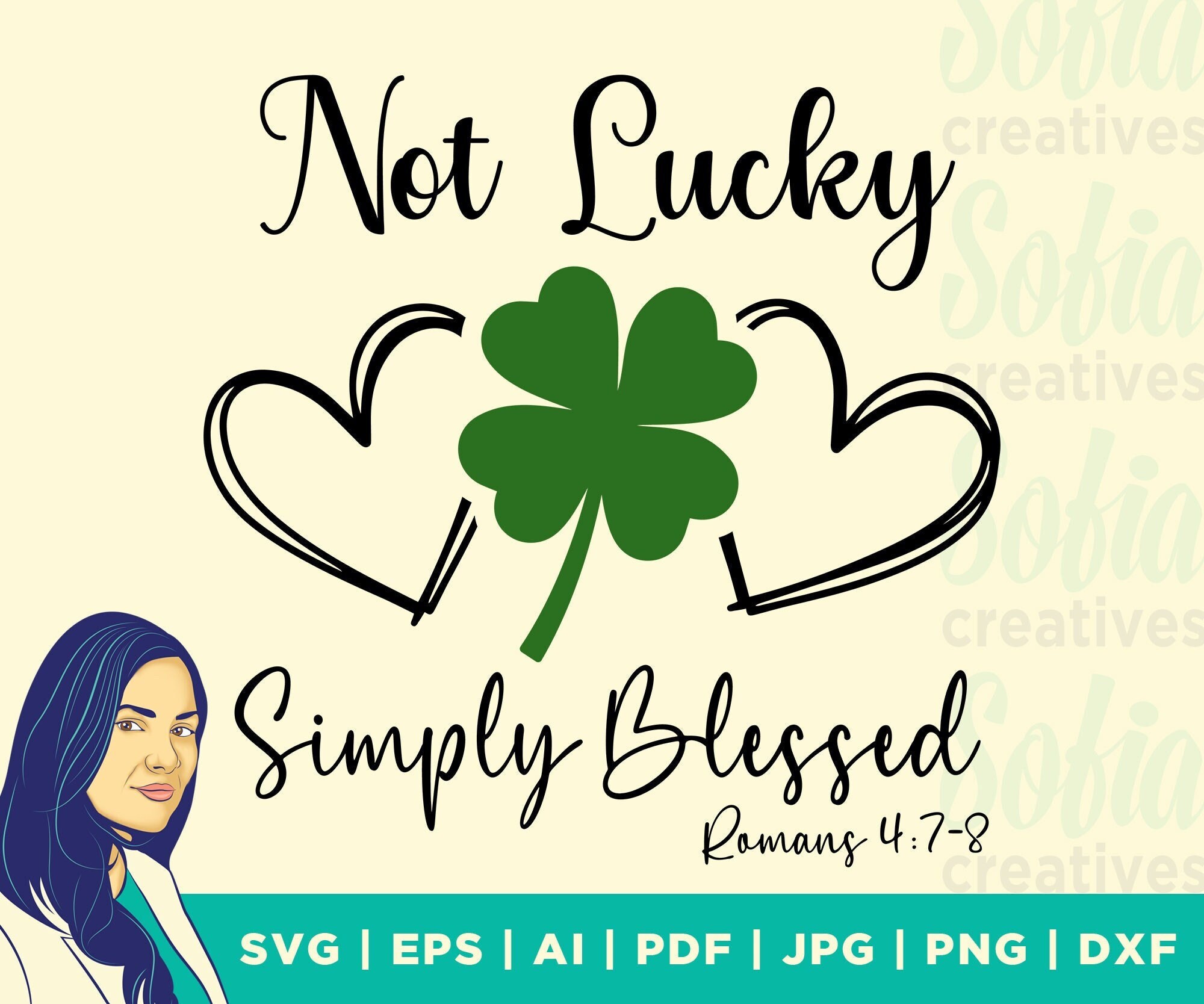 Not Lucky Simply Blessed Svg Lucky SVG File for St - Etsy
