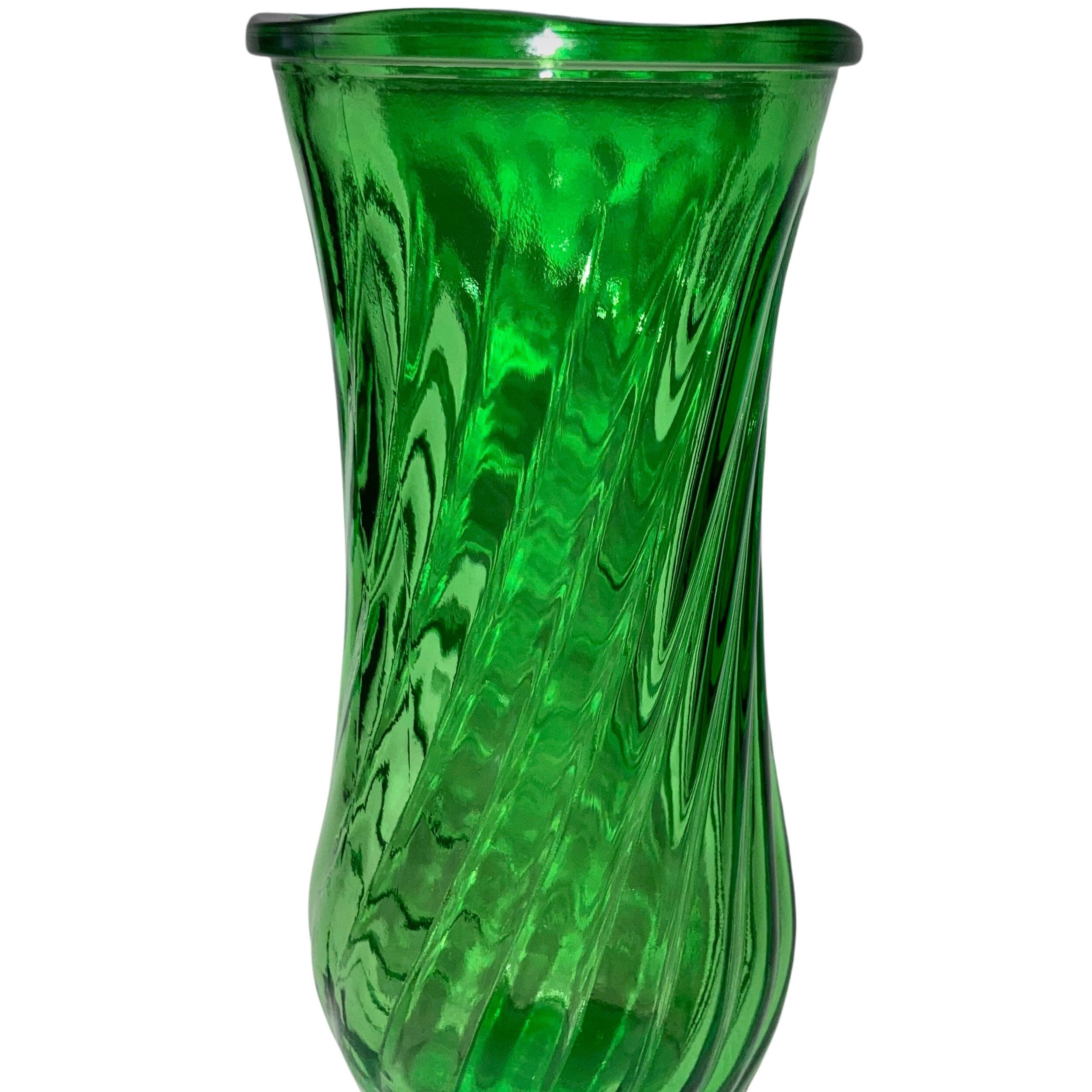 Vintage CFG Emerald Green Textured Glass Decorative Minimalist Vase. - Etsy