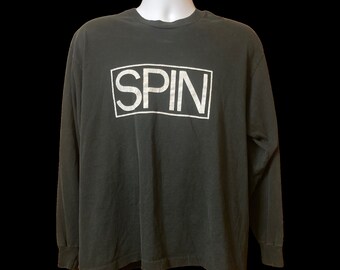 90’s SPIN Magazine logo rare long sleeve shirt