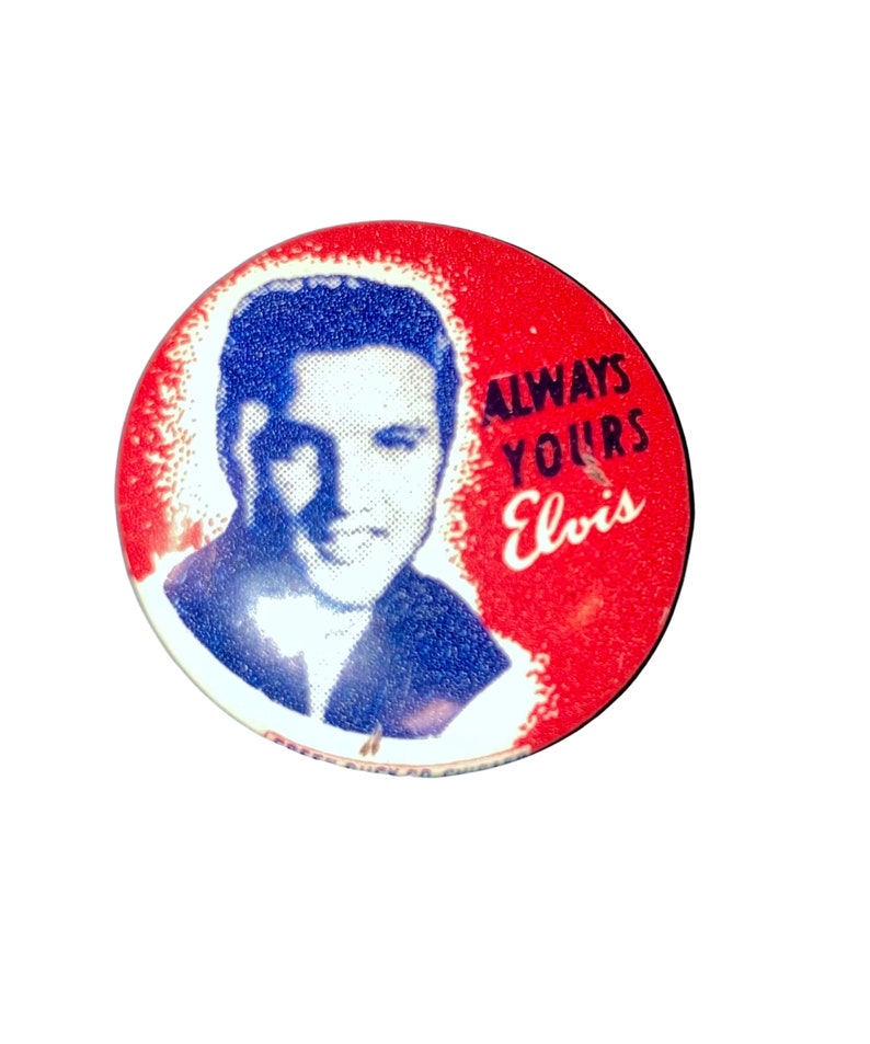 50s ELVIS PRESLEY Pinback Style Button. Very Cool Piece. ELVIS ...
