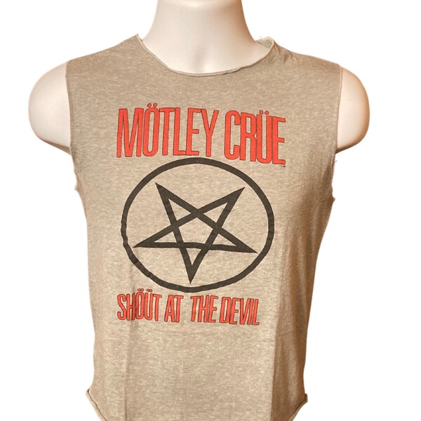 thumbnail image 2 of Motley Crue Shout At The Devil Tour 1983 Women's Tank Top – Racerback, Graphic, White – American Classics 2 of 5