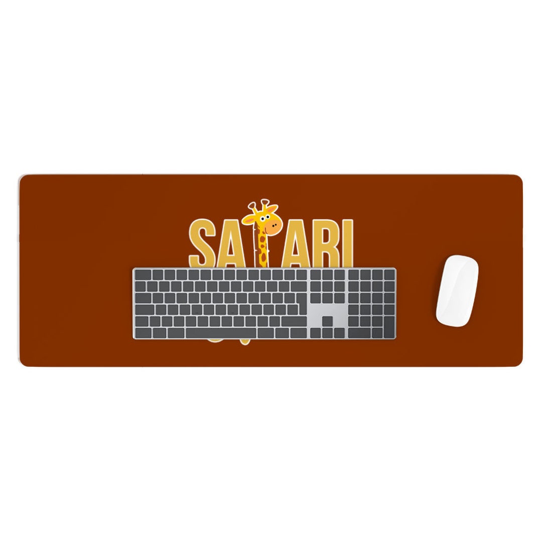 Safari Giraffe Desk Mat Animal Print Desk Pad Funny Laptop Etsy