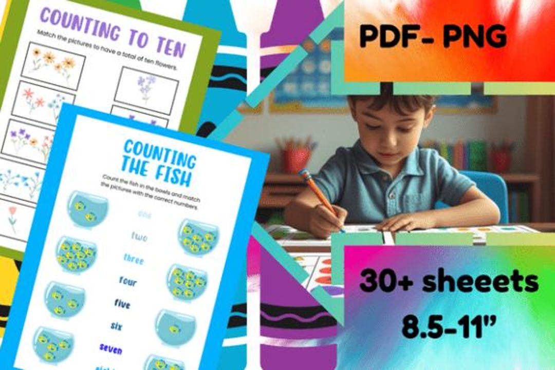 Printable Learning Bundle for Preschool - Etsy