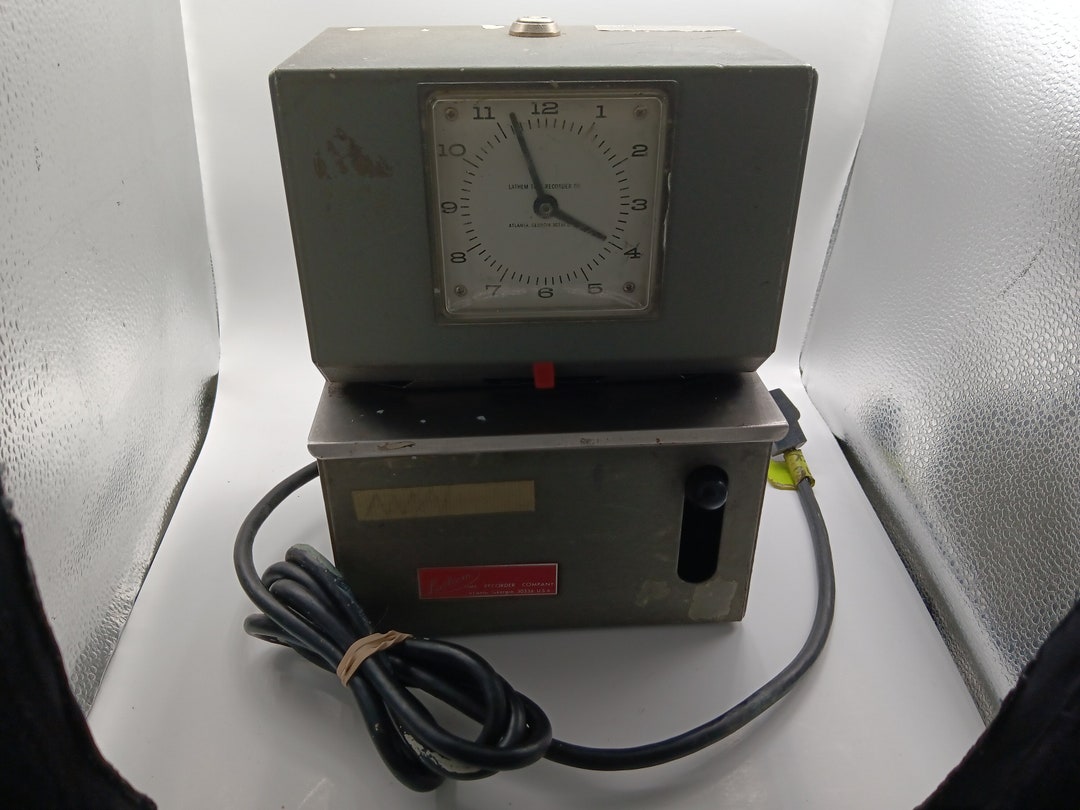 Vintage Lathem Time Recorder Clock See Notes Etsy
