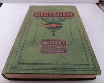 Dietzgen Drafting & Surveying Supplies 13e édition HC VTG Book 1928