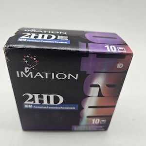 Imation 2HD-disketter, 10 st, formaterade IBM-disketter, 1,44 MB, förseglad låda