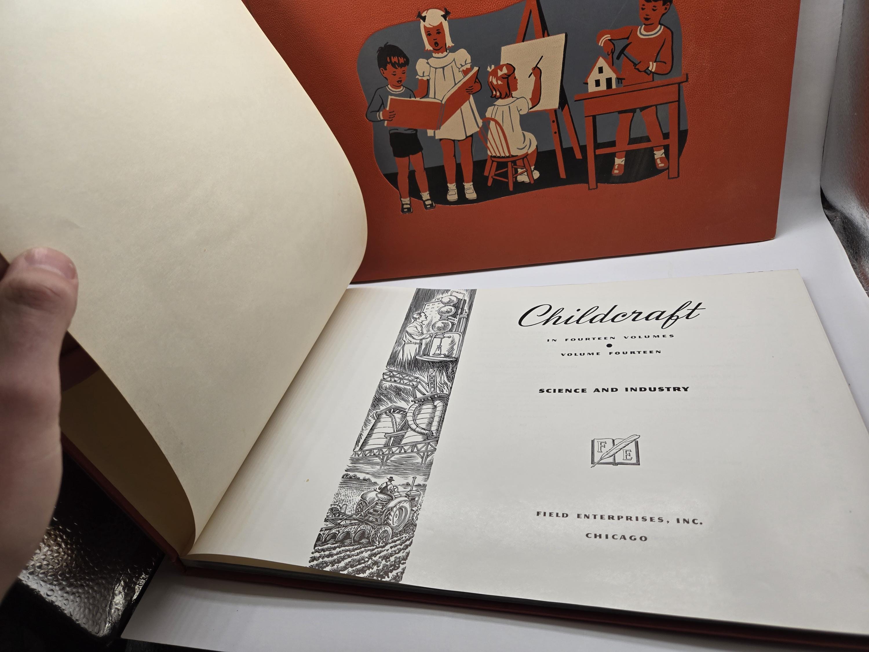 2 Childcraft HC VTG Books Science/industry and Art/music 1949