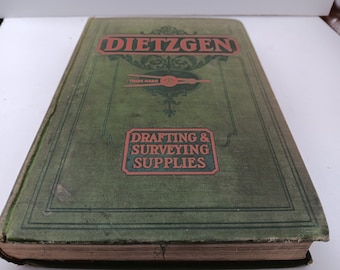 Dietzgen Drafting & Surveying Supplies 14e édition HC VTG Book 1931