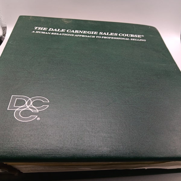 1980's Dale Carnegie Course Participant 3-Ring Binder & Booklets-12 Sessions