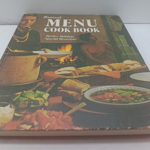 Sunset Menu Cookbook imprezy święta specjalne okazje HC Book 1969