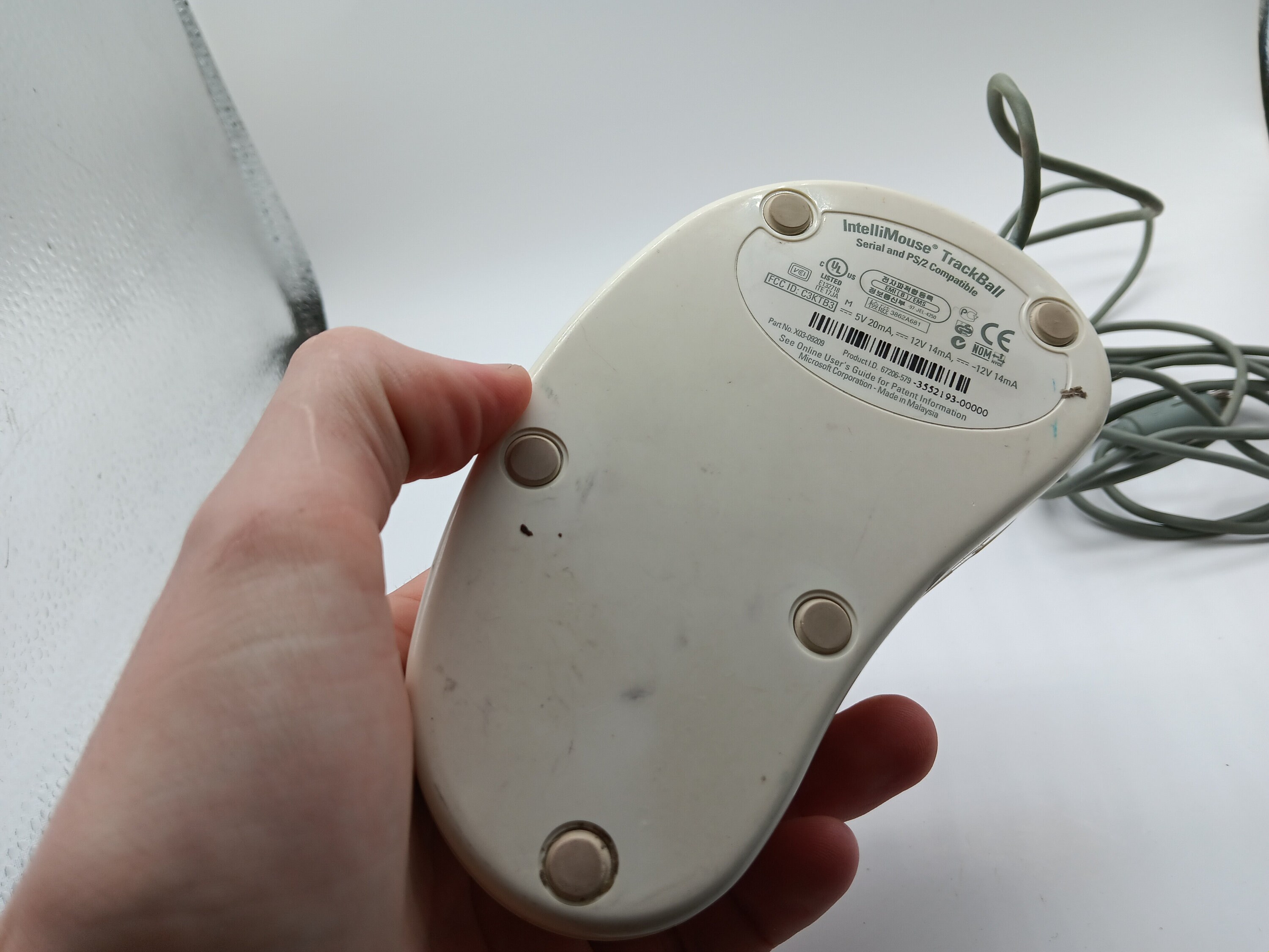 Microsoft Intellimouse Trackball Mouse Serial Ps 2 Compatible Etsy