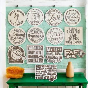 Funny Magnets Laser Cut File: 13 Designs SVG, LightBurn File