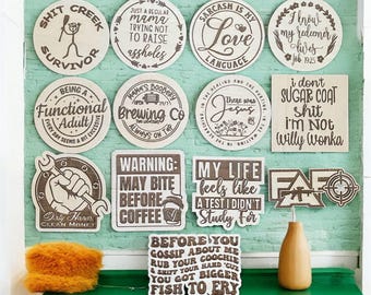 Funny Magnets Laser Cut File: 13 Designs SVG, LightBurn File