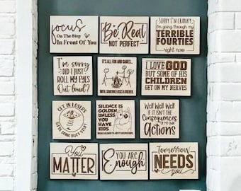 Funny Magnets SVG Laser Cut File: 12 Designs (Digital File)