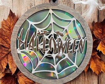 Halloween Sun Catcher SVG-fil: Laserskuren present (digital fil)