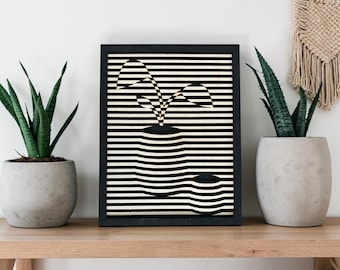 Växtutklippningsskylt SVG, laserskuren dekorfil, 3-lagersdesign (digital nedladdning)