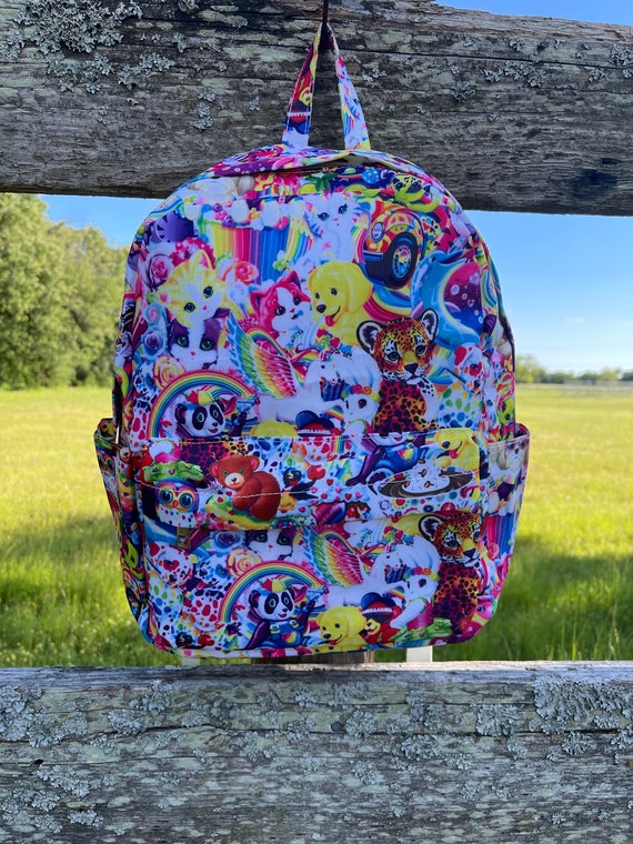 Lisa Frank Inspired Backpack mini Backpack personalized Bag 90s Backpack personalized Backpack 90s Retro Throwback School Backpack Etsy