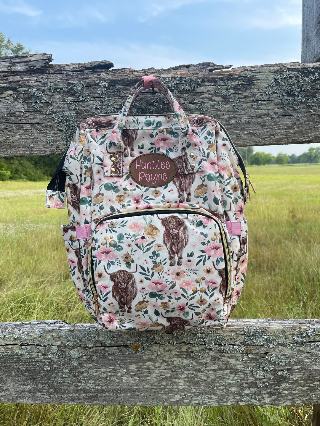 Cow Backback Cow Backpack, Personalized Bag, Cow Diaper Bag, Highland Cow Backpack ...